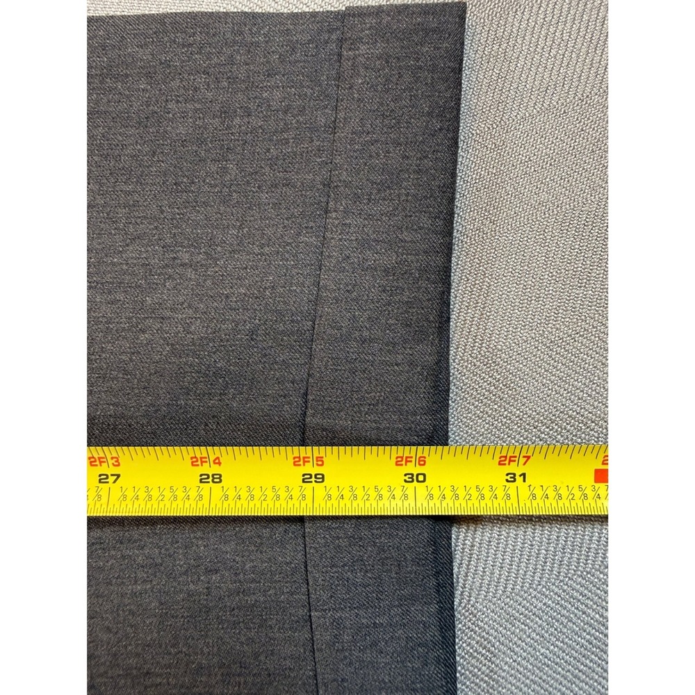 Nautica Mens 34x29 Charcoal Gray 100% Wool Pleated Cuffed Trousers 1348 - Picture 6 of 7